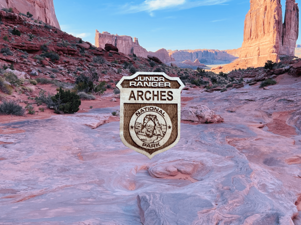 Arches National Park Junior Ranger badge