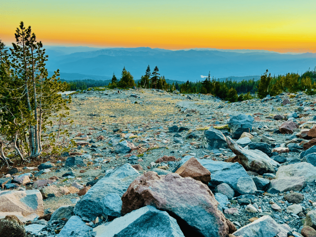 Mount Shasta's Upper Slopes at Sunset 