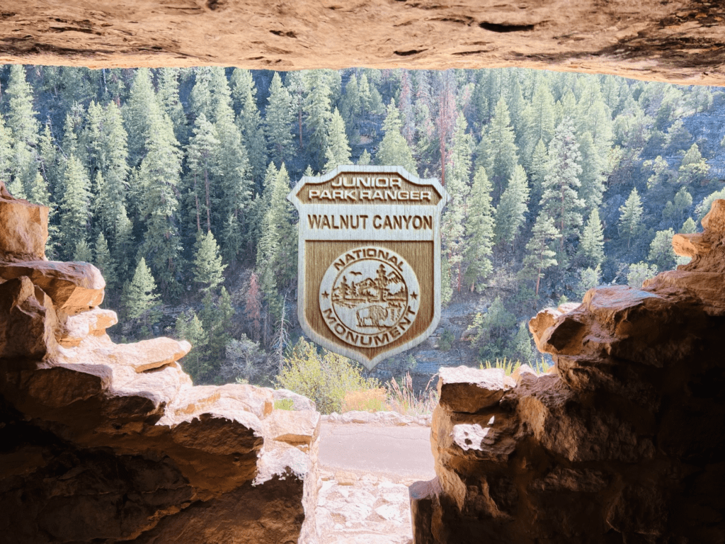 Walnut Canyon National Monument Junior Ranger badge