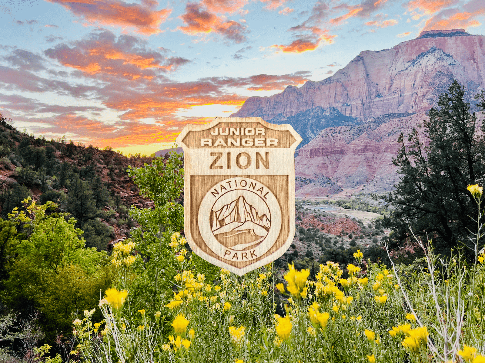 Zion National Park Junior Ranger badge