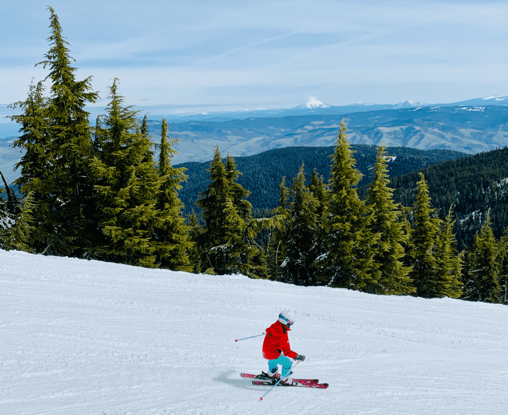 Mount Ashland Ski with Mount Shasta in the background